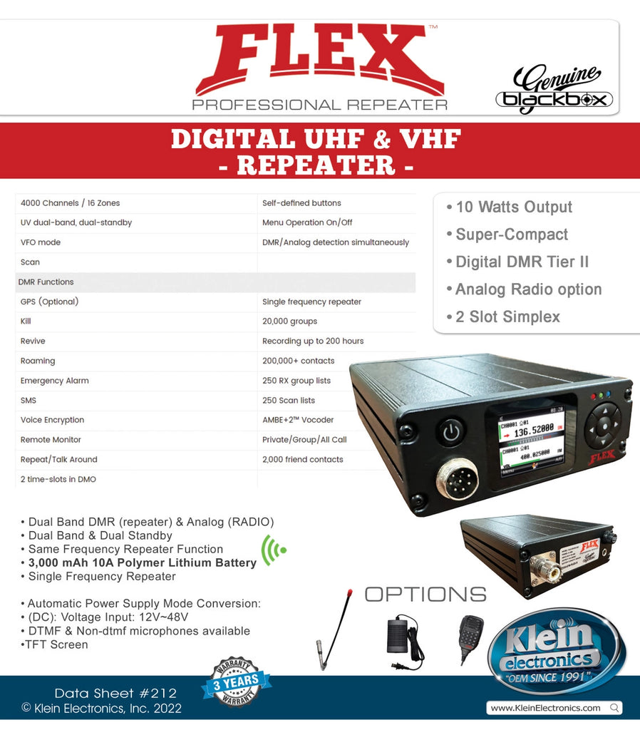 FLEX-Repeater - FLEX Professional Repeater Digital & Analog - Dual Band UHF & VHF Comm Gear Supply CGS