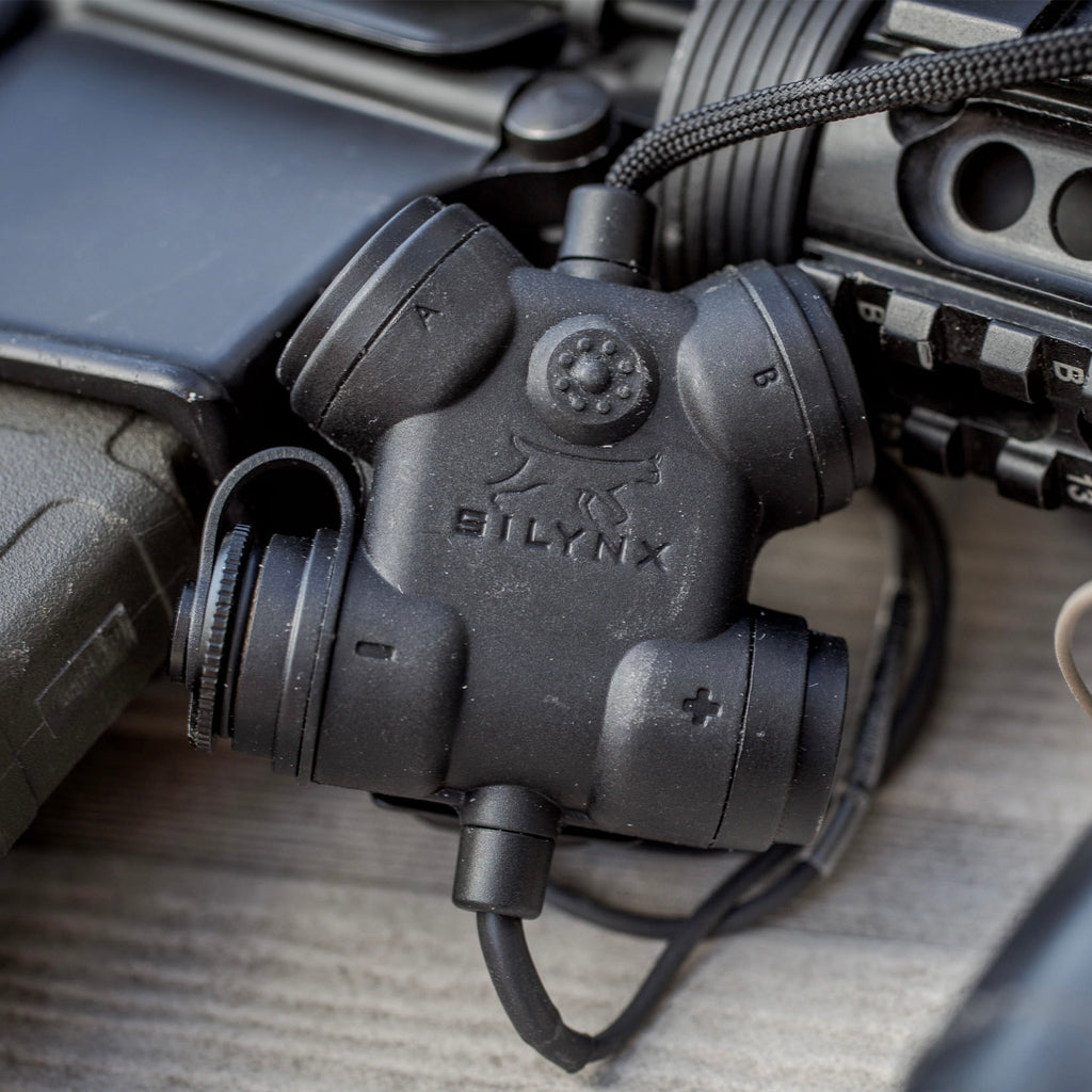 Silynx: CLARUS XPR Tactical Single In-Ear Comms System- Left Side In-Ear & Control Box PTT Only CXPRQH-D/B-SINGLE Comm Gear Supply CGS