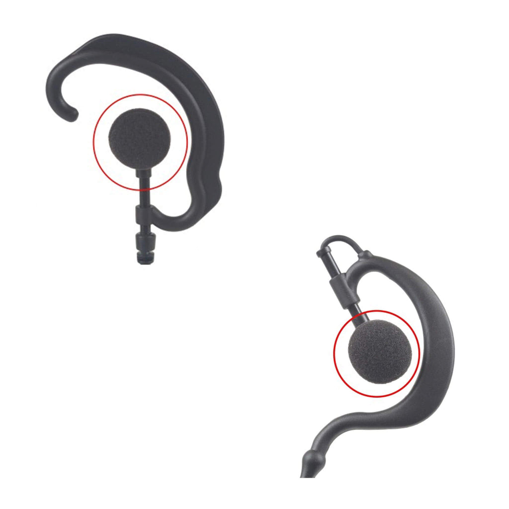 ep-foam FOAM-EAR-S3 3 pack of the foam ear bud cover. This set up is found in ear hooks Comm Gear Supply CGS