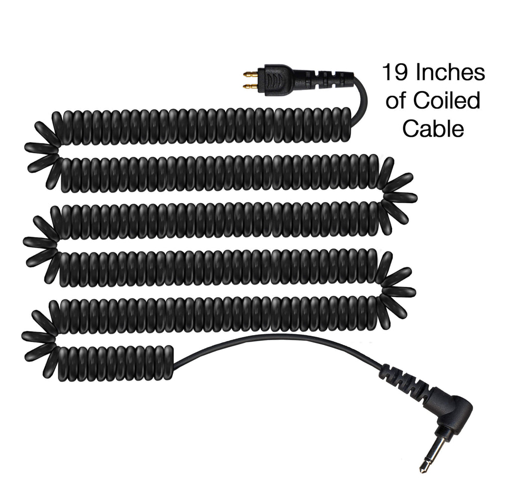 LO35XAC Comm Gear Supply CGS Replacement Cable for 3.5mm Listen Only Acoustic Tube - Connects To Speaker Mic for Motorola, EF Johnson, Kenwood, & More. Direct To Speaker Microphone With Minimal Slack.