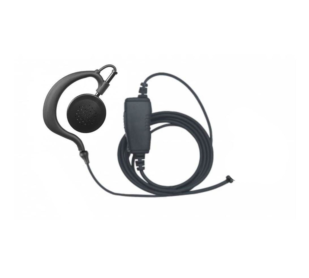 In-Line Mic w/ Large Ear hook - Motorola: TLK100, SL300, SL3500e, SL500, SL7550e, SL7580e, SL7590 Comm Gear Supply CGS EHLG1W-M14