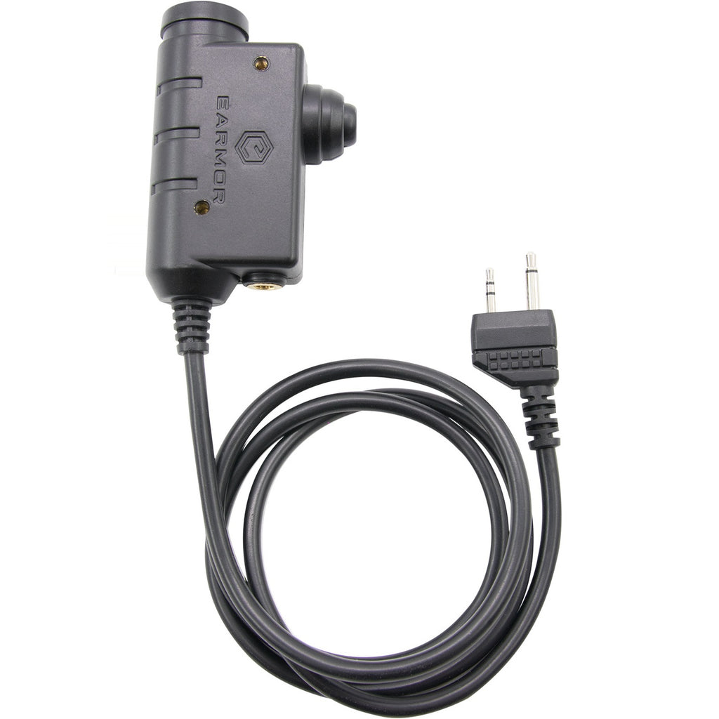 earmor M51-MIL: Tactical Headset Push To Talk(PTT) Adapter for For Midland 2-Pin Radios (GXT/LXT Series) Comm Gear Supply CGS