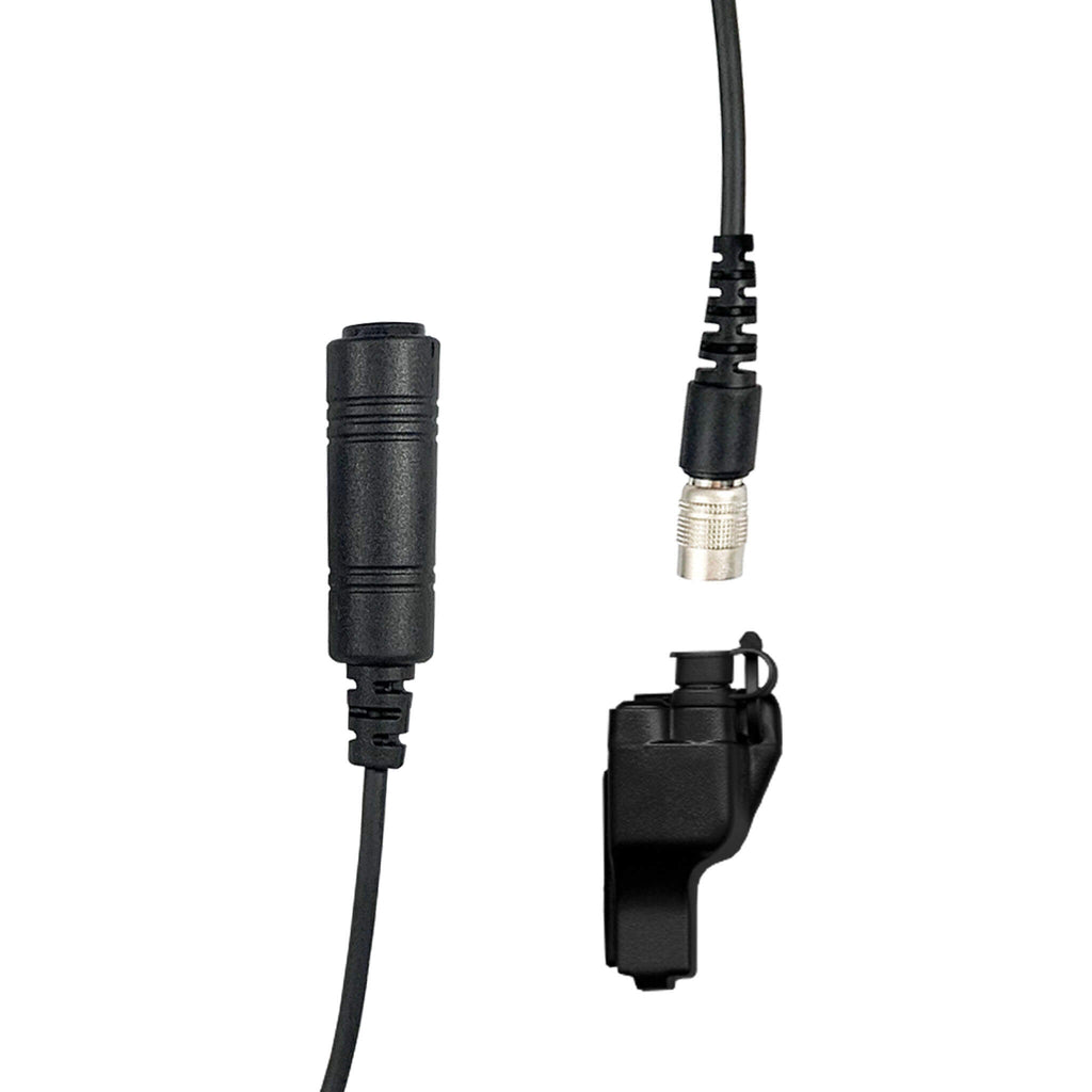 Tactical Radio amplified Connector Cable & Push To Talk Adapter for Headset: NATO/Military Wiring, Gentex, Ops-Core AMP, OTTO, TEA, David Clark, MSA Sordin, Military Helicopter and Any Headset using Dynamic Microphone EF Johnson: All 51, 5000, 5100, 7700, 8100 Series, Ascend, VP Viking Series: VP400, VP600, VP900 NXC-23RR-A Comm Gear Supply CGS
