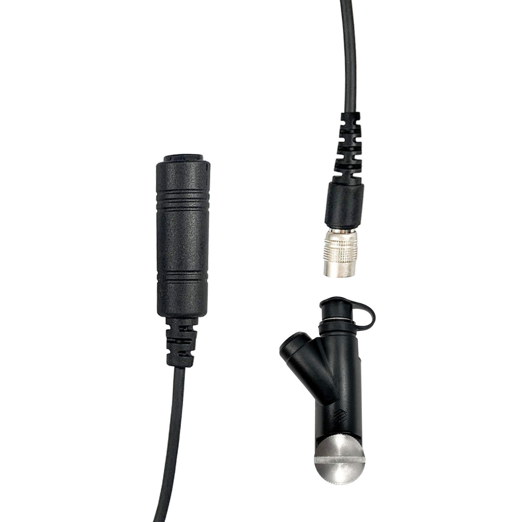 Tactical Radio Amplified Connector Cable & Push To Talk Adapter for Headset: NATO/Military Wiring, Gentex, Ops-Core AMP, OTTO, TEA, David Clark, MSA Sordin, Military Helicopter and Any Headset using Dynamic Microphone For Harris(L3Harris): XG-100, XG-100P, XL-185, XL-185P, XL-185Pi, XL-150/P, XL-95/P, XL-200, XL-200P, XL-200Pi  Comm Gear Supply CGS NXC-29RR-A