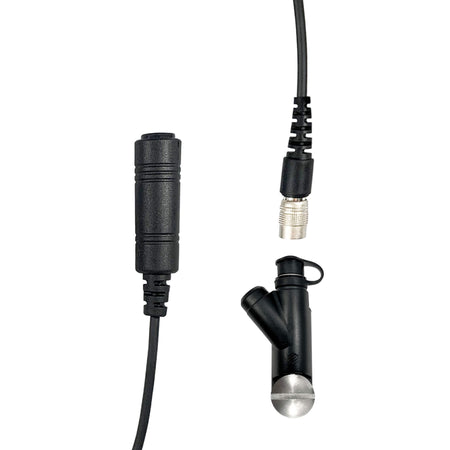 Tactical Radio Connector Cable & Push To Talk Adapter for Headset