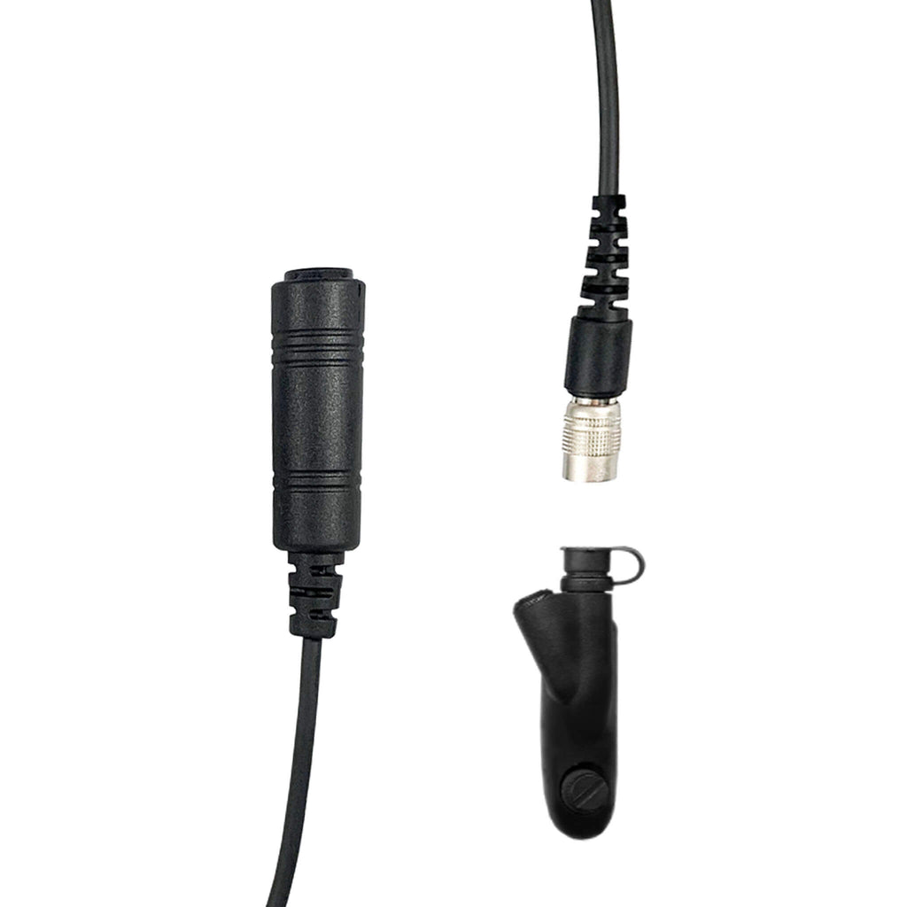 Tactical Radio Connector Cable & Push To Talk Adapter for Headset: NATO/Military Wiring, Gentex, Ops-Core, OTTO, Select Peltor Models, Helicopter - Motorola: HT750/1250/1550, MTX850/950/960/8250/9250, PR860 & More Comm Gear Supply CGS NXC-33RR-N