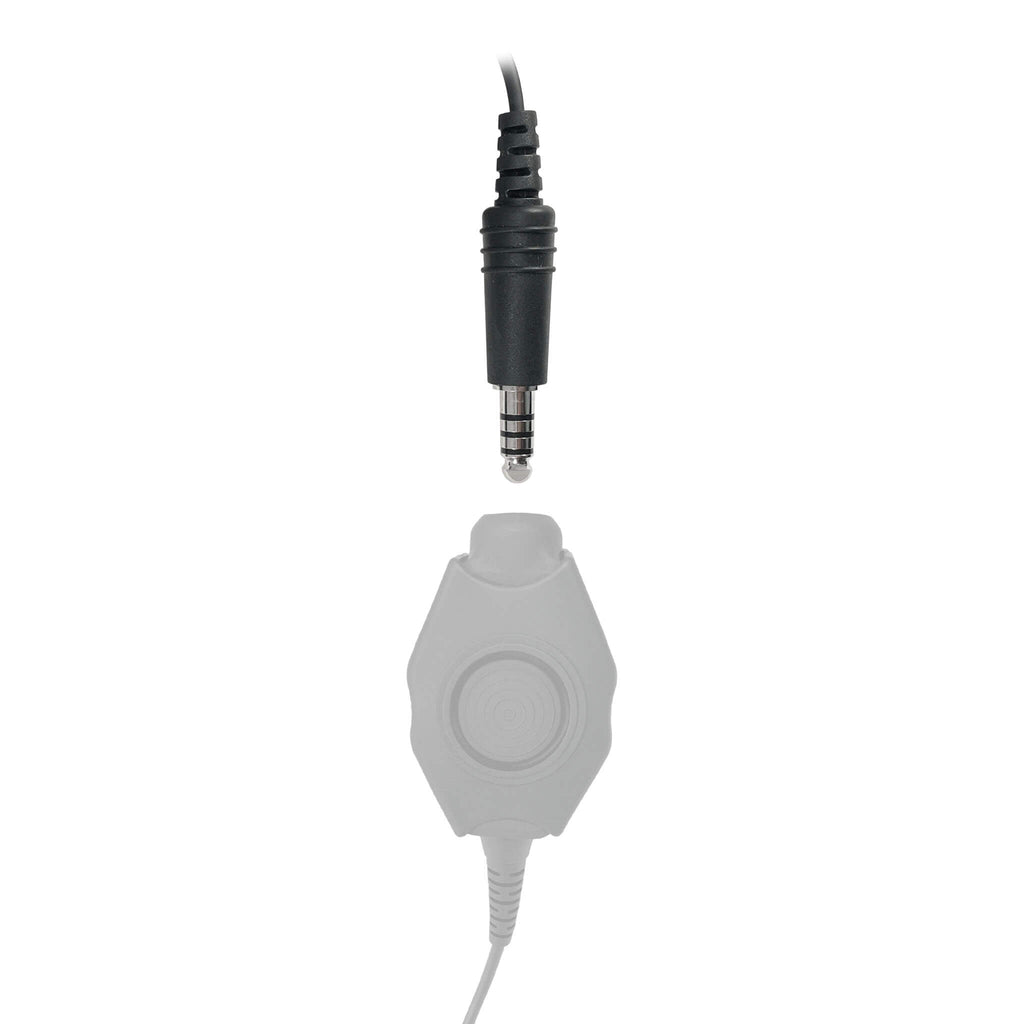 ACV-NATO: Converts headset designed for Atlantic Signal Comtac V Dual and Multi COMM Communication Control Units to the common TP-120/U174 single comm PTTs. If your headset has a connector with with 4 red stripes