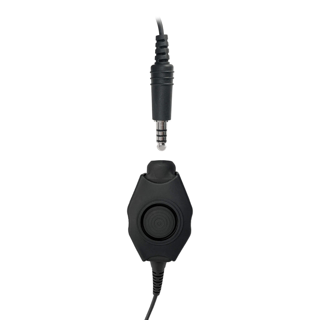 Tactical Radio Headset w/ Active Hearing Protection - PTH-V1-23 Material Comms PolTact Headset & Push To Talk(PTT) Adapter For EF Johnson: 5000, 5100, 8100, 51SL ES, 51 Fire ES, 51SL ES, 51LT ES, 7700, Ascend, AN/PRC127EFJ, VP400, VP600, VP900 Comm Gear Supply CGS