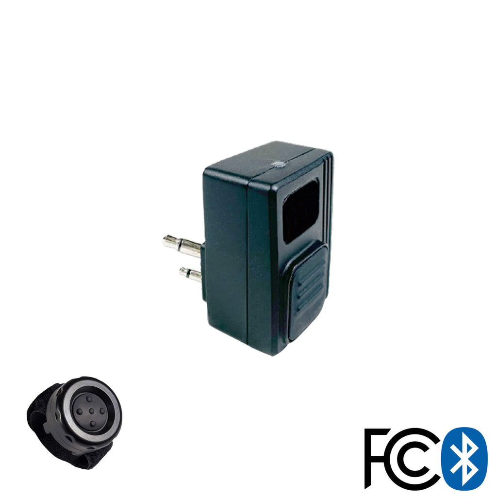 BT-503 - Bluetooth Radio Adapter & Finger PTT For Mic/Earpiece: Motorola: All 2-Pin, CP Series, CLS etc. Comm Gear Supply CGS