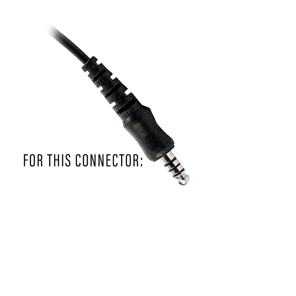 Tactical Radio Connector Cable & Push To Talk Adapter for Headset: Peltor, TCI, TEA, Helicopter - EF Johnson: All 51, 5000, 5100, 7700, 8100 Series, Ascend, VP Viking Series Comm Gear Supply CGS