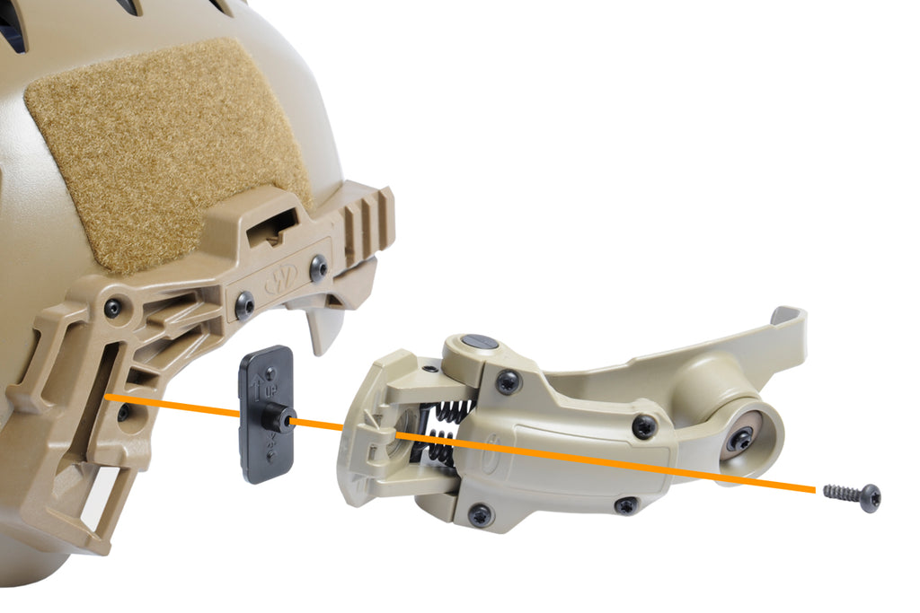 HLM-PLT: Platform Adapter to attach AMP Ops-Core Rail Mounts to Team Wendy Helmets w/ EXFIL Rail System