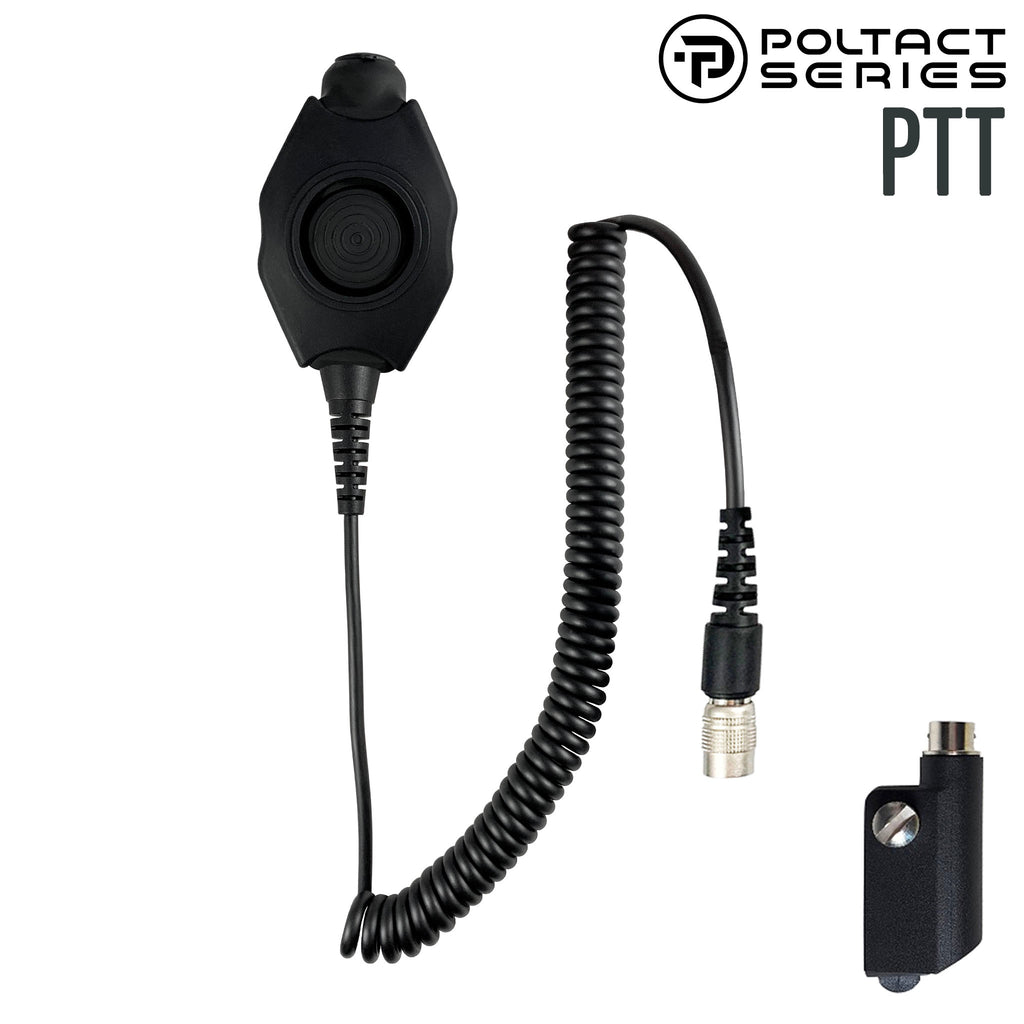 Tactical Radio Adapter/PTT for Headset(Hirose Adapter System): Peltor, TCI, TEA, Helicopter - Quick Disconnect Icom IC-SAT100, IC-F52D, IC-F62D, IC-M85, IC-M85E, IC-F3261, IC-F3360, IC-F3400DT/DS/D, IC-F4261, IC-F4360, IC-F4400DT/DS/D, IC-F5400D/DS, IC-F6400D/DS, IC-F7010, IC-F7020, IC-F7040, IC-F9011, IC-F9021 PT-PTTV1-20SR, M85 Comm Gear Supply CGS