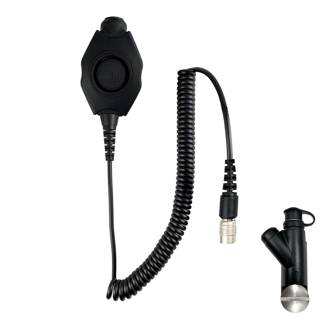 P/N: PT-PTTV1-29RR-A: Tactical Radio Amplified PTT for Headset(Hirose Adapter System): NATO/Military Wiring, Gentex, Ops-Core, OTTO, TEA, David Clark, MSA, Military Helicopter - Quick Disconnect Harris(L3Harris): XG-100, XG-100P, XL-150/P, XL-95/P, XL-185, XL-185P, XL-185Pi, XL-200, XL-200P, XL-200Pi - U-94/A, Amped PTT and Disco32 Comm Gear Supply CGS peltor comtac XPI MT20H682FB-86, MT20H682FB-86, MT20H682BB-86, MT20H682P3AD-86, MT20H682FB-87, MT20H682FB-98 MT17H682FB-47 MT17H682BB-47 MT17H682FB-19 MT17H6