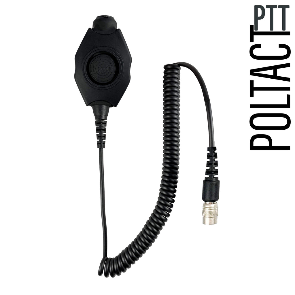 Tactical Radio PTT for Headset(Hirose Adapter System): NATO/Military Wiring, Gentex, Ops-Core, OTTO, Select Peltor Models, Helicopter - Replacement/Upgrade - No Adapter Comm Gear Supply CGS