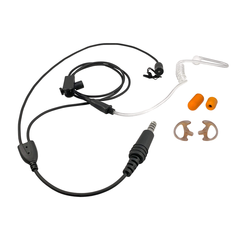 Tactical Mic / Earpiece / PTT Kit - Upgrade Kit Kit, No Adapter Lo Vis R23 Single Comm Ruggedized Earpiece atlantic signal TCI safariland tecs tactical enforcement communication system Comm Gear Supply CGS