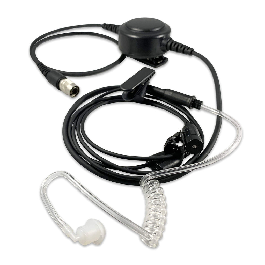 Tactical Mic / Earpiece / PTT Kit - Fits: Motorola: APX (Apex) Series, XPR Series, SRX2200, & More Lo Vis R23 Single Comm Ruggedized Earpiece atlantic signal Comm Gear Supply CGS