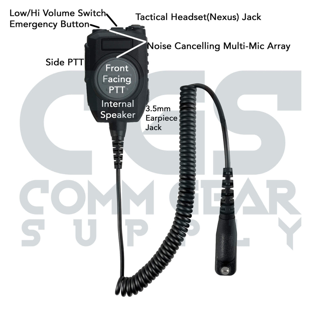 modular speaker mic msm  ESM-50-SM8WENC-TA Tactical Radio Adapter/PTT for Headset NATO/Military or US/Civilian Wiring w/ Electret Microphone; Gentex, Ops-Core, OTTO, Peltor Helicopter Gentex Ops-Core Helicopter - CGS-PTTSM-V2-08: Shoulder/Chest Speaker Microphone w/ PTT for Tactical Headsets Harris(L3Harris)/Tait TP3000 TP3300 TP3350 TP3500 TP8100 TP8110 TP8115 TP8120 TP8135 TP8140 TP9300 TP9355 TP9360 TP9400 TP9435 TP9440 TP9445 TP9460 TP9500 TP9555 TP9560 TP9600 TP9655 TP9660 Comm Gear Supply CGS