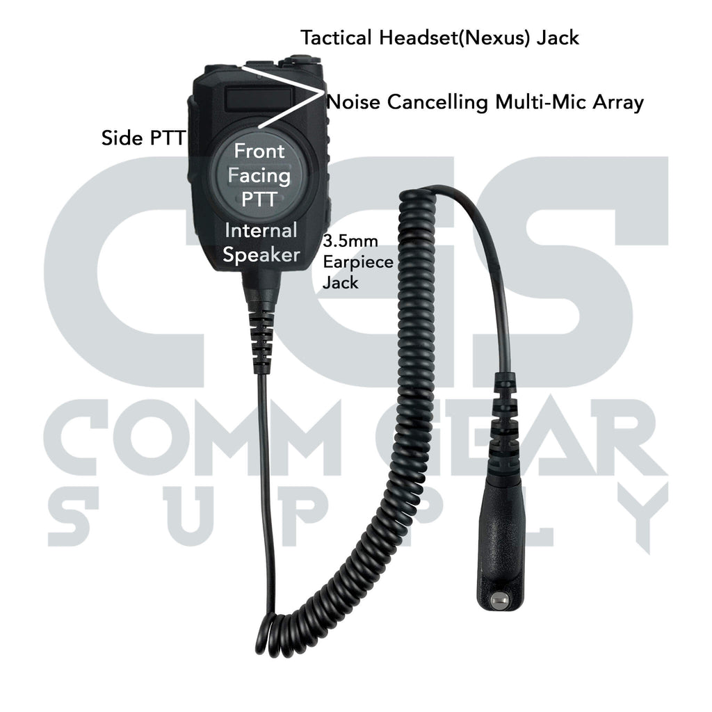 modular speaker mic msm ESM-50-MT9-04 ESM-50-MT9-00 CGS-PTTSM-V2-34 Tactical Radio Adapter/PTT for Headset NATO/Military or US/Civilian Wiring w/ Electret Microphone; Gentex, Ops-Core, OTTO, Peltor, Savox, Helicopter Comms Gentex, Ops-Core, Helicopter - Motorola APX900, APX1000, APX2000, APX3000, APX4000, APX5000 APX6000/LI/XE APX7000/L/XE APX8000 SRX2200 XPR6100 XPR6300 XPR6350 XPR6380 XPR6500 XPR6550 PR6580 XPR7350/e XPR7380/e XPR7550/e XPR7580/e DP3400 DP3401 DP3600 DP3601 Comm Gear Supply CGS DP4400e, 