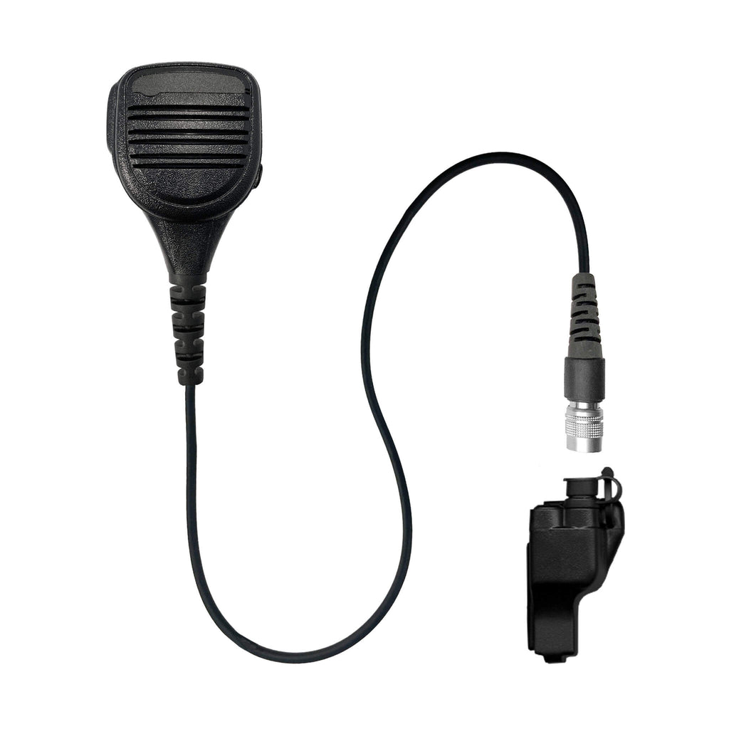SM-V2-23SR: Straight wire Cable Shoulder/Chest Microphone For EF Johnson 51SL ES, ASCEND ES, 5000, 5100, 7700, STEALTH SERIES, 5300, 7700, Viking VP, VP900, VP600 Comm Gear Supply CGS