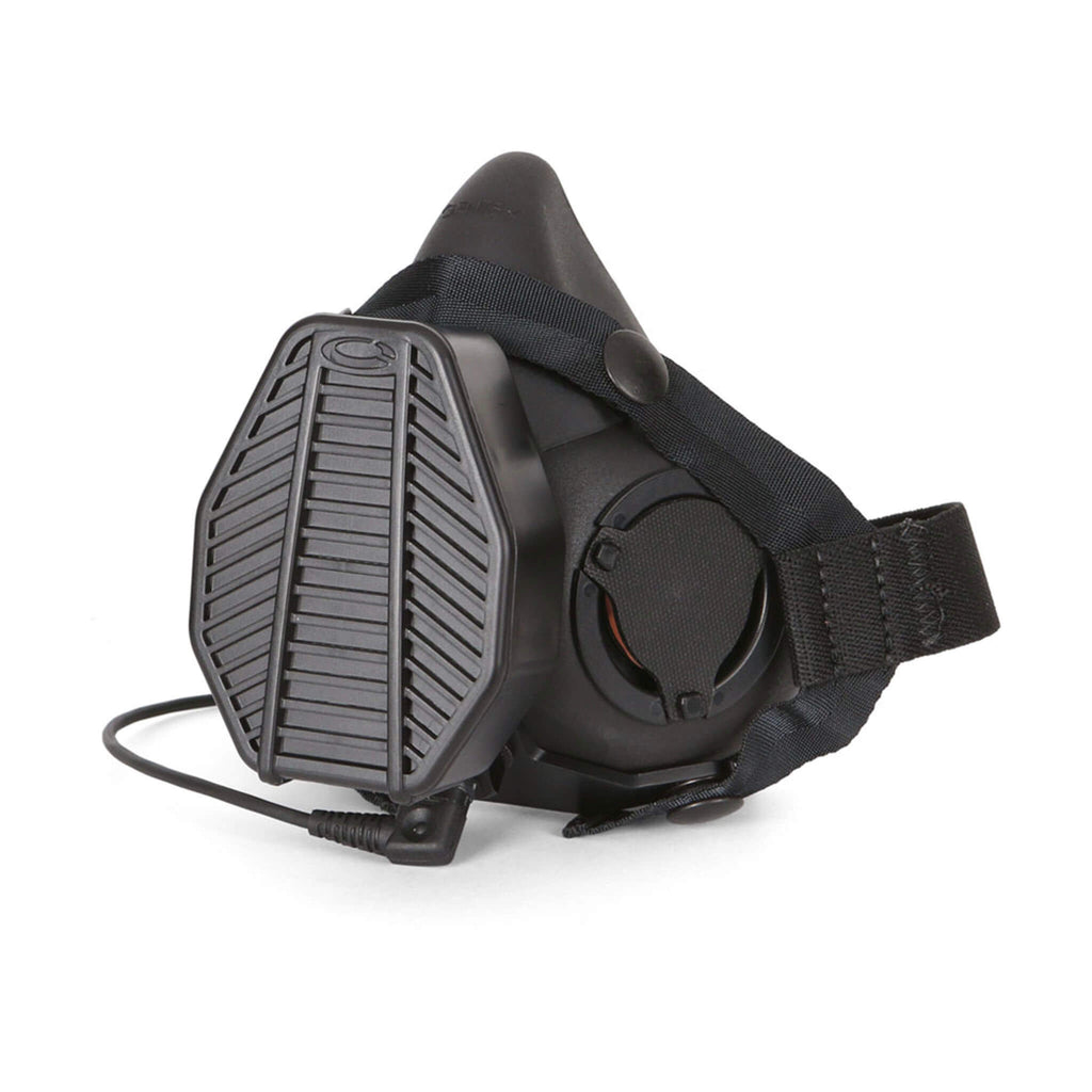 G055-1000-01+PTR-NX: The half-mask Special Operations Tactical Respirator (SOTR) w/ PolTact Respirator Comms Connector Comm Gear Supply CGS