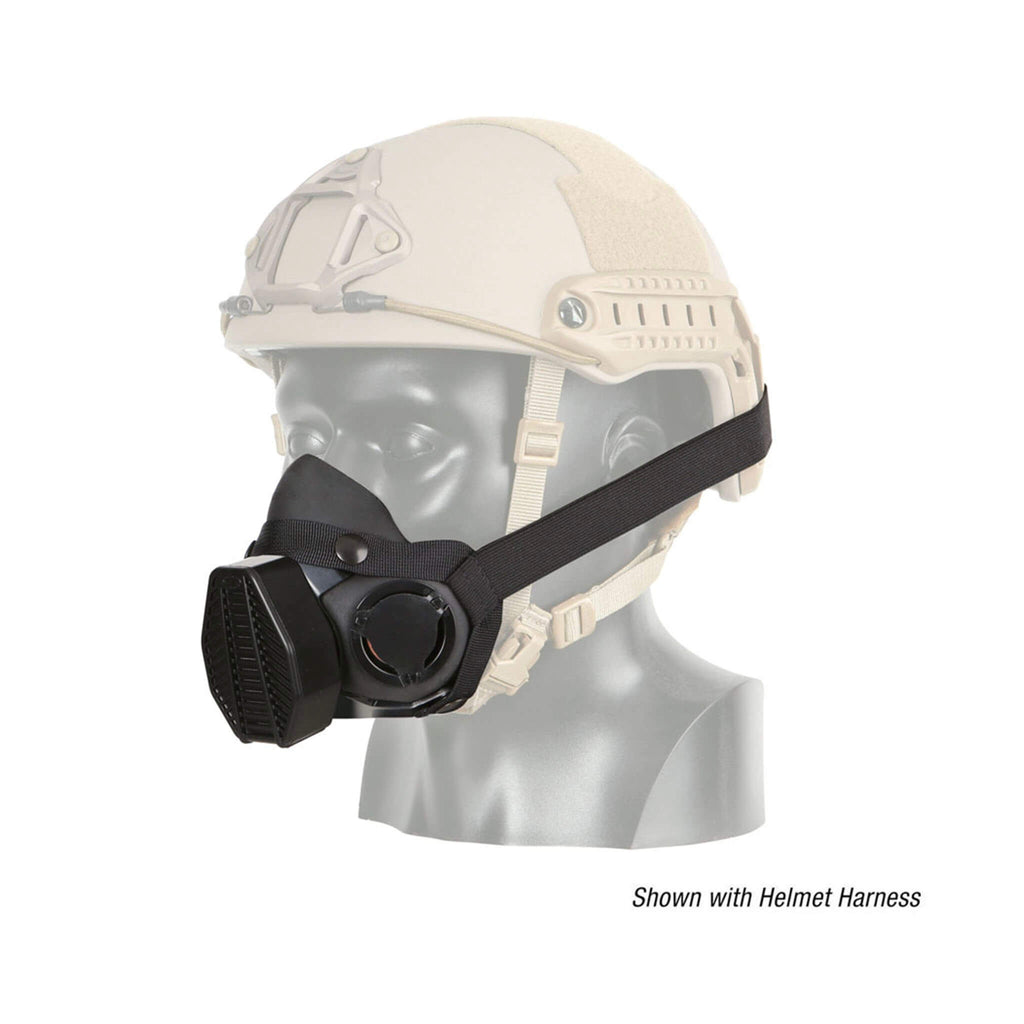 G055-1000-01+PTR-NX: The half-mask Special Operations Tactical Respirator (SOTR) w/ PolTact Respirator Comms Connector Comm Gear Supply CGS