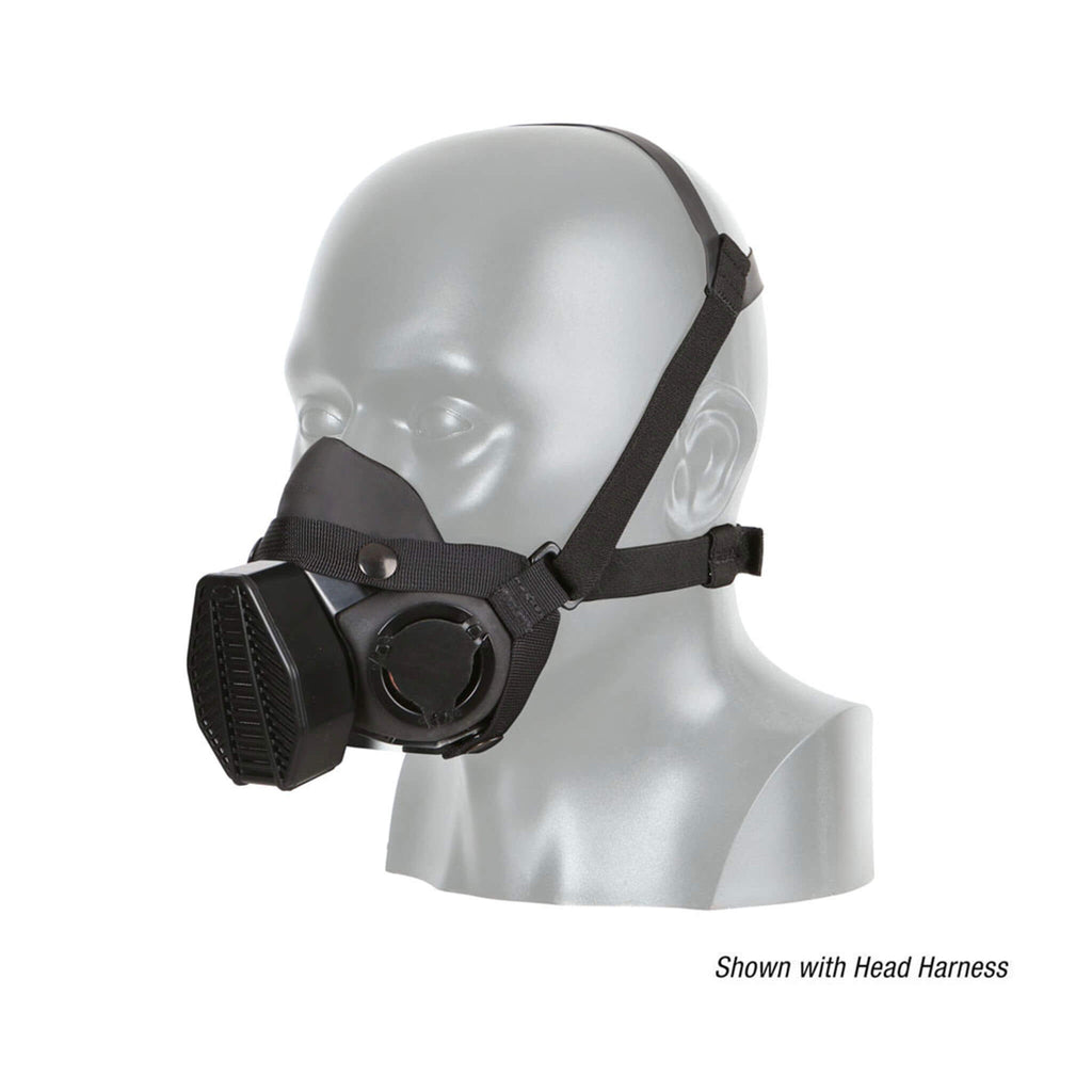 G055-1000-01+PTR-NX: The half-mask Special Operations Tactical Respirator (SOTR) w/ PolTact Respirator Comms Connector