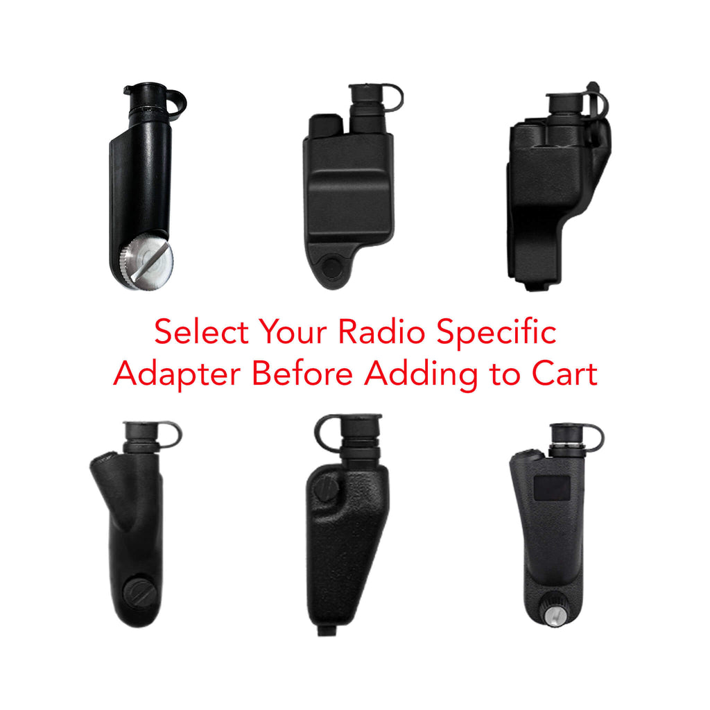 Utility Mic & DUAL Ultra Stealth 360 Radio Earpiece Kit - Motorola, Kenwood, Harris, M/A Com, Tait, & More Comm Gear Supply CGS