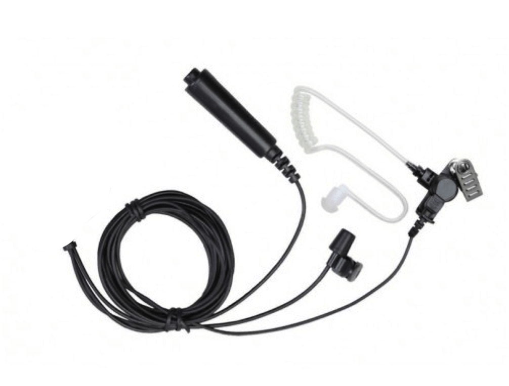 Complete Discreet Mic, Earpiece, Plunger PTT 3 Wire Kit - Motorola: TLK100, SL300, SL3500e, SL500, SL7550e, SL7580e, SL7590 Comm Gear Supply CGS AT3W-M14