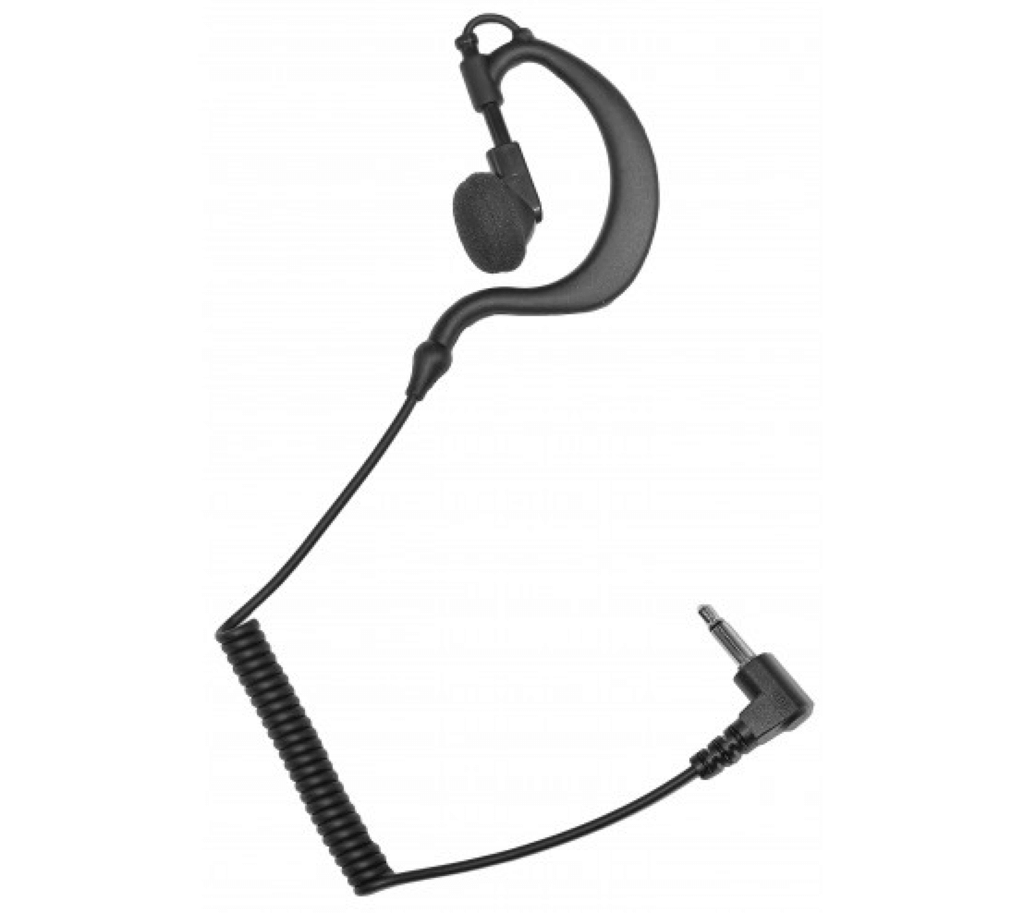 P/N: LO35EH or LO25EH: Listen Only Ear Hook Earpiece - 3.5/2.5mm Connects To Speaker Mic Comm Gear Supply CGS