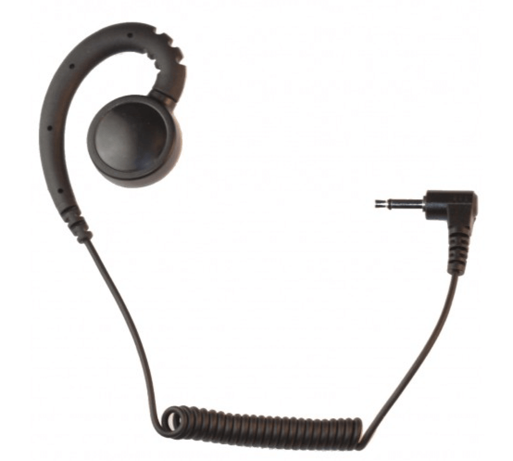 P/N: LO35LEH or LO25LEH Listen Only Large Ear Hook Earpiece - 3.5/2.5mm Connects To Speaker Mic Comm Gear Supply CGS