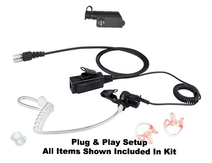 Mic & Earpiece Radio Kit - Icom (iDAS) F3261/4261, F9011/9021 series & More Comm Gear Supply CGS LT20SR