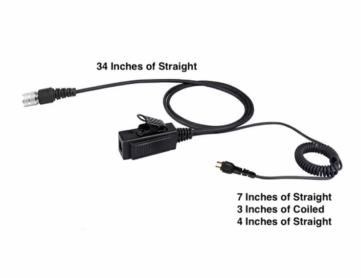 Replacement Cable for Radio Utility Mic & Earpiece Kit (Lapel Mic) With Quick Disconnect (Hirose) Connector Comm Gear Supply CGS