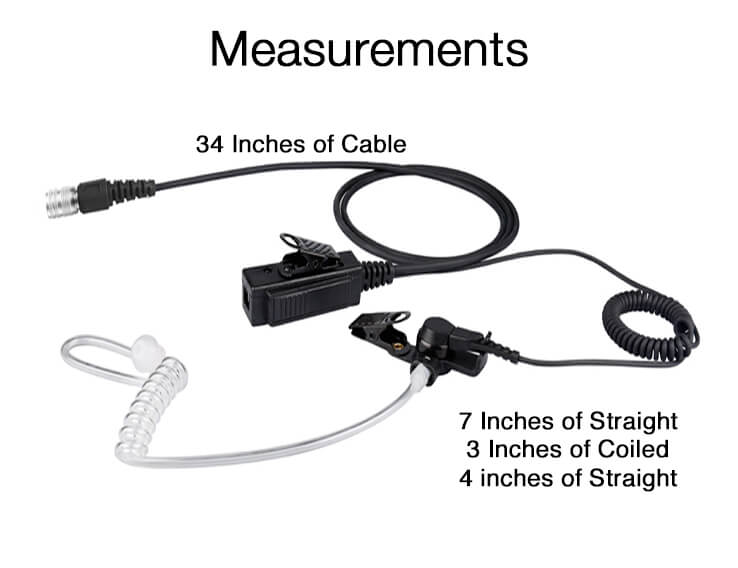 Amazon Mxp6 Mic & Earpiece Radio Kit - Quick Disconnect (Hirose) Motorola R7, MXP6 ...