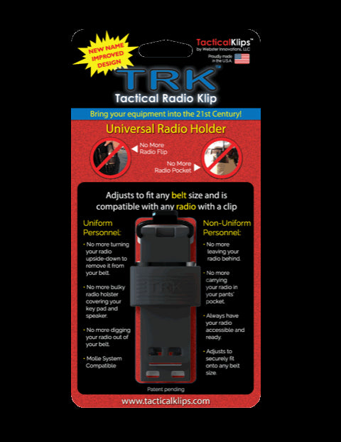 TRK Tactical Radio Klip - Motorola, Kenwood, Harris(L3Harris), Vertex, & More Comm Gear Supply CGS