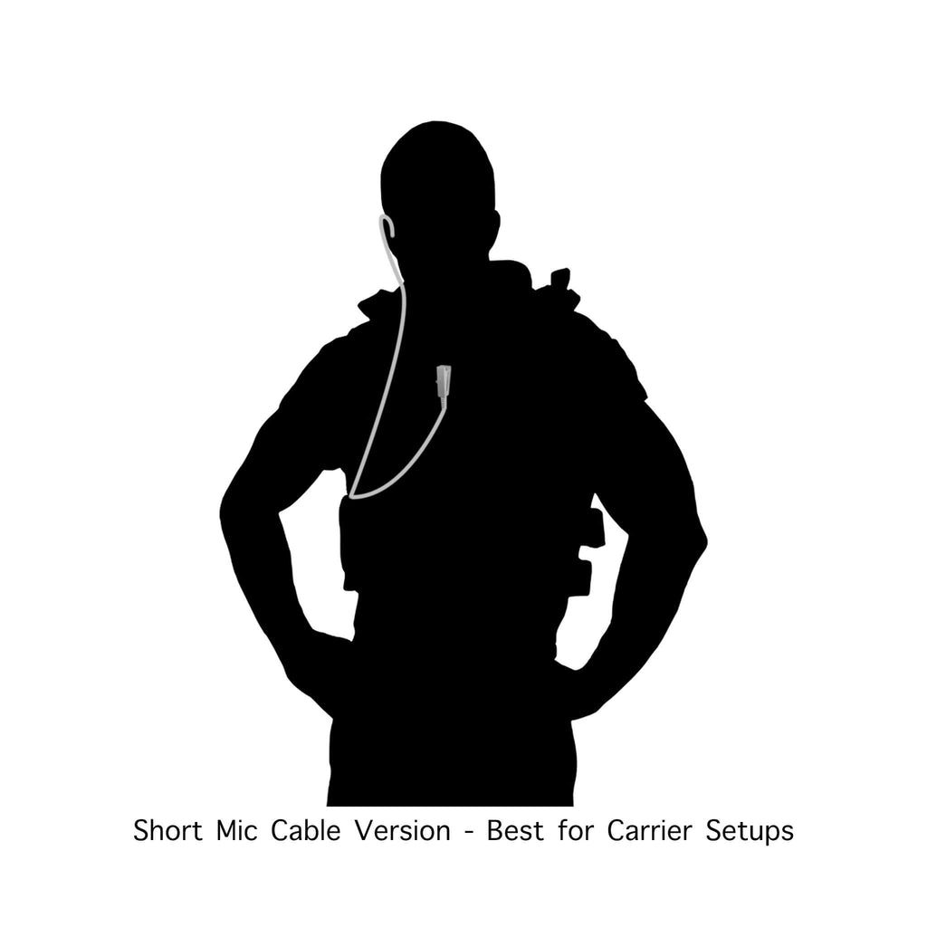 P/N: B2W27SR: Tactical Mic & Earpiece Braided Fiber Kit - Harris & M/A-Com P7100, P7130, P7150,P7170, P5100, P5130, P5150 & More Comm Gear Supply CGS