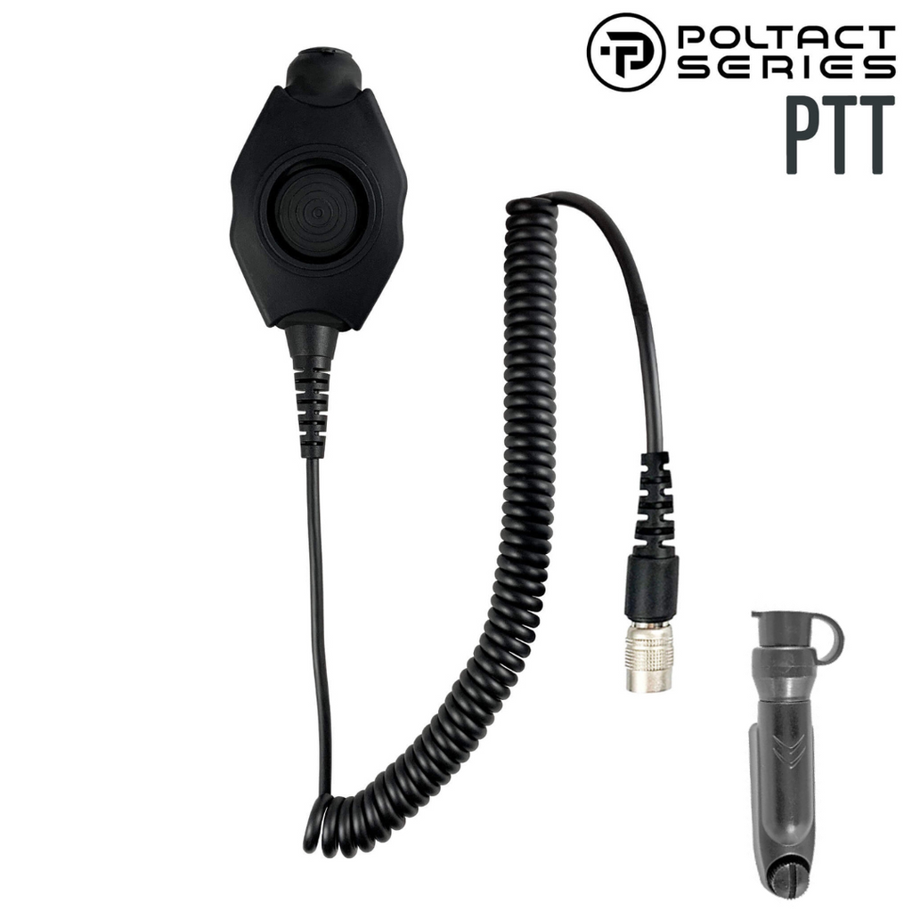 PT-PTTV1-43-A: Tactical/Military Grade Quick Disconnect Amplified Push To Talk(PTT) Adapter For Motorola: EX500, EX560-XLS, EX600, EX600XLS, GL2000, GP328PLUS, GP338PLUS, GP344, GP338, PRO5151 ELITE, (AirSoft Popular) Retevis: RT29, RT47, RT48, RT82, RT83, RT87, HYT: PT-790, TC-3000, TC-3600, TC-610P, TC-780, TC-780MPT, Ailunce: HD1, Siyata SD-7 & More. Comm Gear Supply CGS Simoco SRP9180