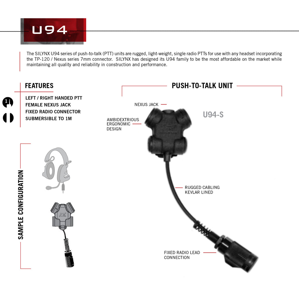 FL4040 silynx u-94 ptt replacement ptt for tactical headset, peltor, tci, tea, msa PT0020-B-03 / PT0020-D-03 Tactical/Military Grade Push To Talk(PTT) Adapter For Motorola: XTS1500, XTS2500, XTS3000, XTS3500, XTS5000, HT1000, JT1000, MT2000, MTS2000, MTX838, MTX900, MTX8000, MTX9000, PR1500 Comm Gear Supply CGS