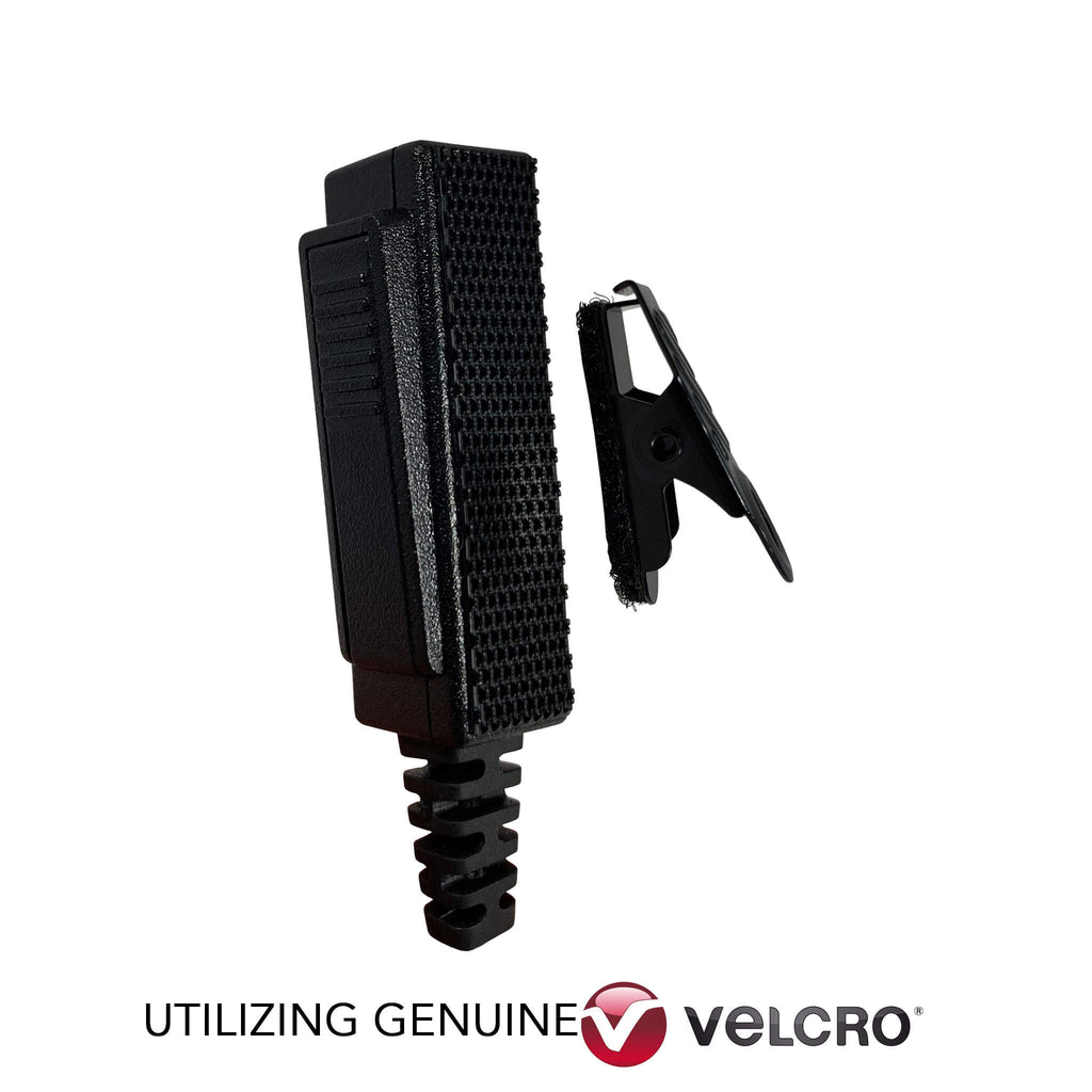 Velcro Mic & Earpiece Radio Kit- 2 Pin Motorola HYT Tekk BearCom Blackbox & More Comm Gear Supply CGS