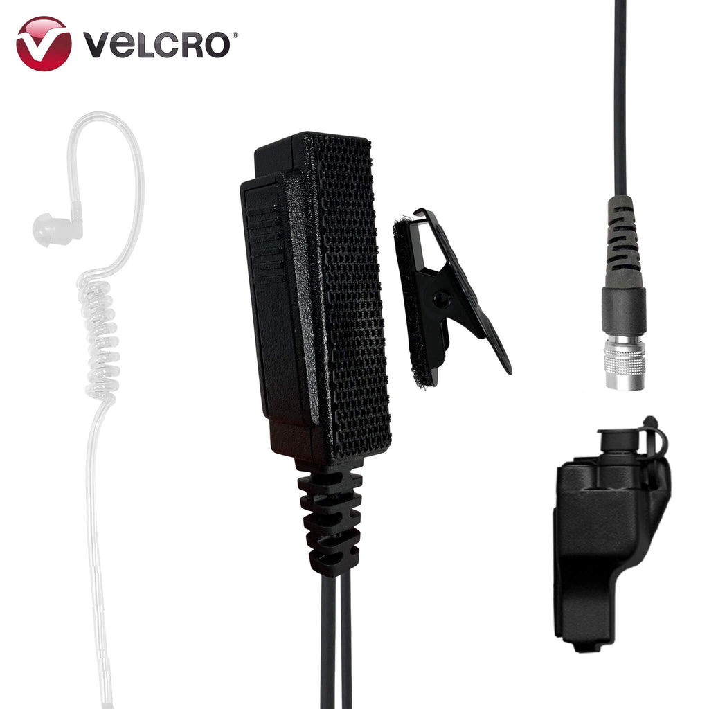 Velcro Mic & Earpiece Radio Kit - EF Johnson 51SL ES, ASCEND ES, 5000, 5100, 7700, STEALTH SERIES, 5300, 7700, Viking VP, VP900, VP600 & More