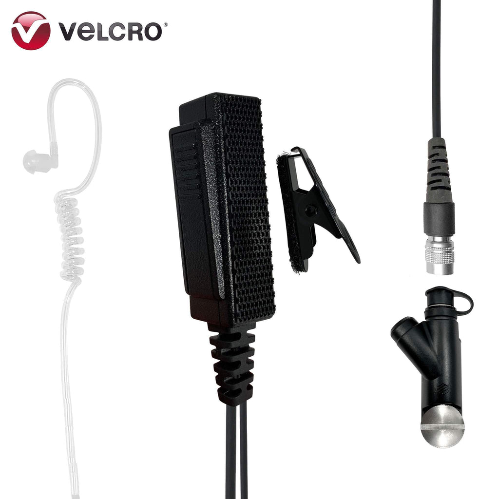 Velcro Mic & Earpiece Radio Kit LT29SR-V: Compatible with: Harris(L3Harris) XG-100, XG-100P, XL-185, XL-185P, XL-185Pi, XL-200, XL-200P, XL-150/P, XL-95/P, XL-200Pi tactical carrier vest comms kit Comm Gear Supply CGS