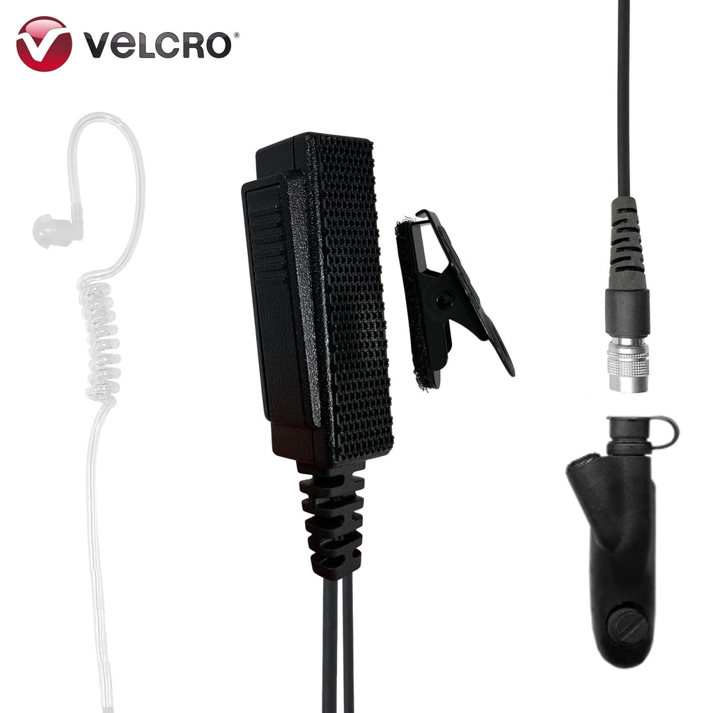 Velcro Mic & Earpiece Radio Kit Fits: Motorola: HT750/1250/1550, MTX850/950/960/8250/9250, PR860 & More Comm Gear Supply CGS