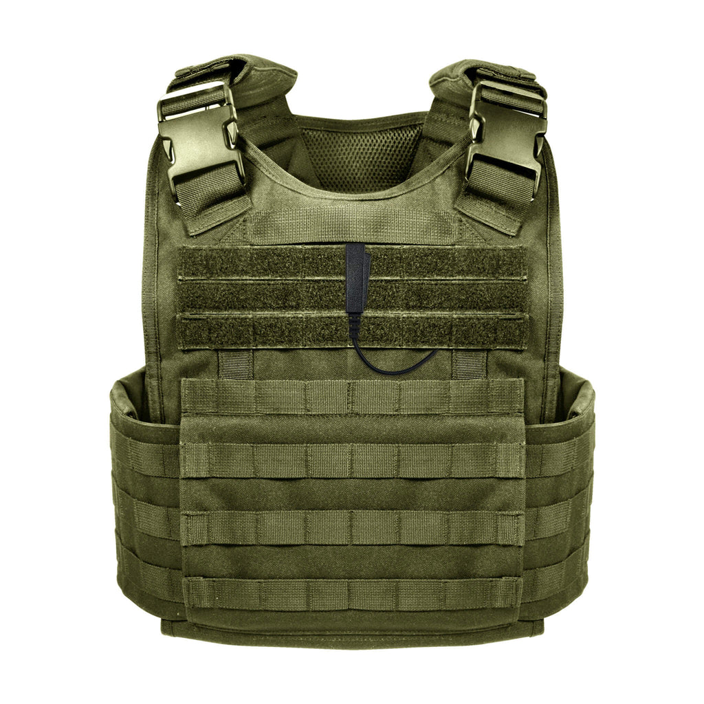 P/N: B2W01-V: Velcro Tactical/Professional Mic & Earpiece Braided Fiber Kit- 2 Pin Kenwood, Baofeng, AR-152, BTECH, Diga-Talk, TYT, AnyTone, Relm/BK Radio, Quansheng, Wouxon Comm Gear Supply CGS