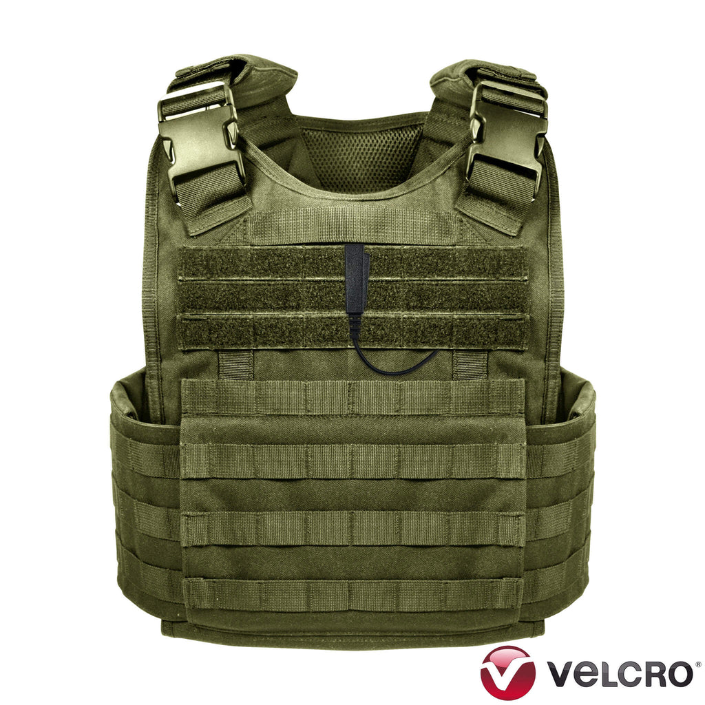 Velcro Tactical Mic & Earpiece Braided Fiber Kit - Fits: EF Johnson 51, 5000, 5100, 7700, 8100 Series, Ascend, VP Viking Series