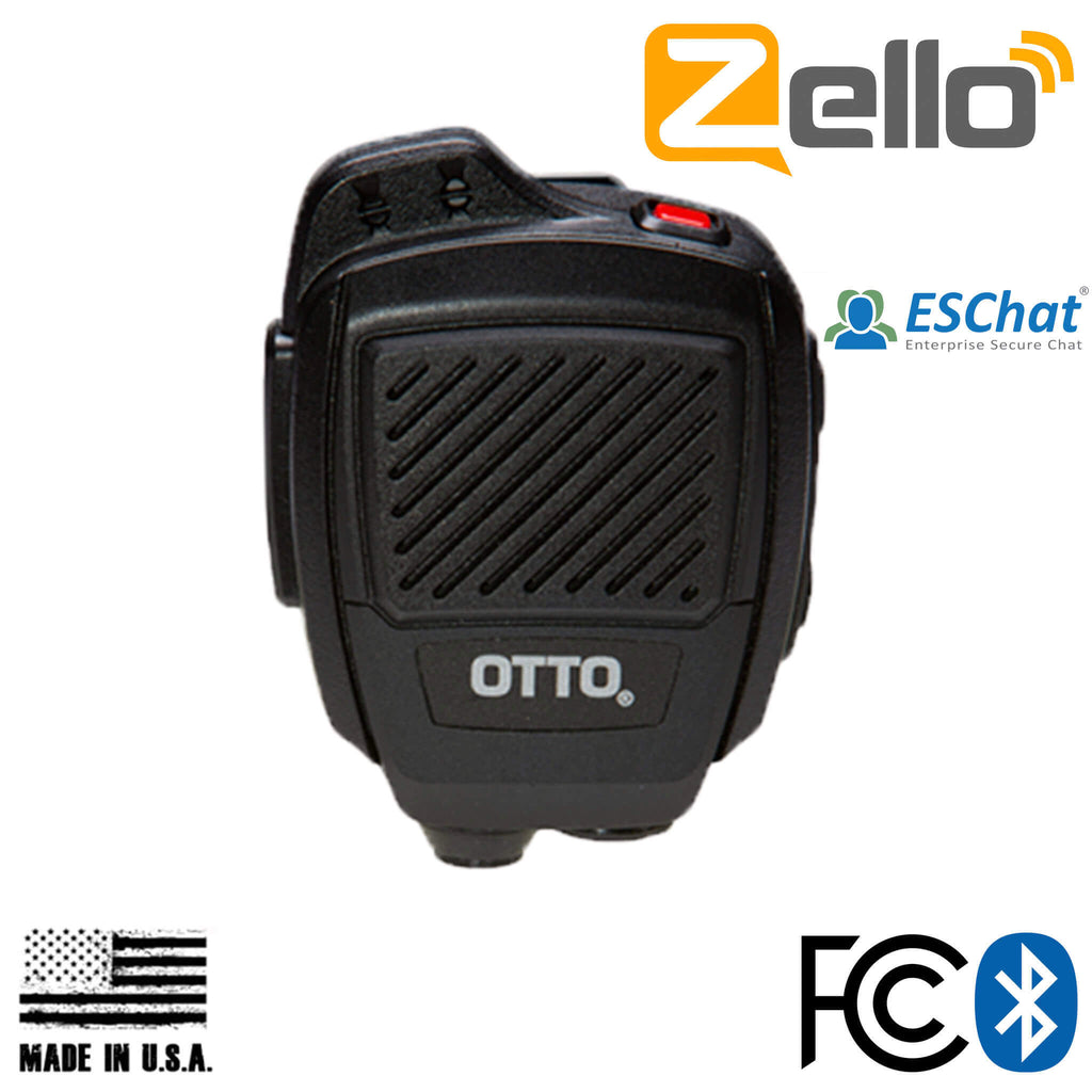 V2-R2BT53133-A - Bluetooth OTTO USA Made Speaker Mic For Bluetooth Smart Phones & Tablets- Apps: ESChat, JPS Via, Kenwood Boundless, Zello Comm Gear Supply CGS CGS-OTTOBT