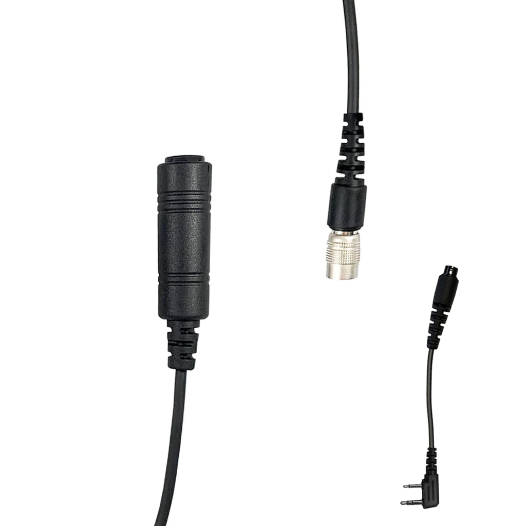 Tactical Radio Connector Cable & Push To Talk Adapter for Headset: NATO/Military Wiring, Gentex, Ops-Core AMP, OTTO, TEA, David Clark, MSA Sordin, Military Helicopter and Any Headset using Dynamic Microphone All Kenwood TK & NEXEDGE (NX) 2-Pin, Baofeng, BTECH, Rugged Radios, Diga-Talk, TYT, AnyTone, Alinco, Relm/BK Radio, Quansheng, Wouxon, Retevis Comm Gear Supply CGS