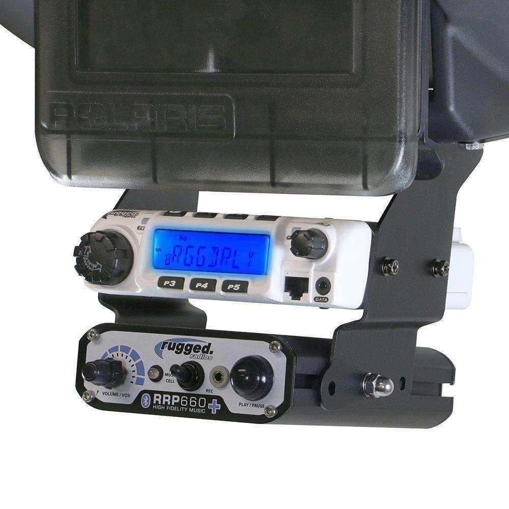 Polaris XP1 Below Dash Mount for RM60 / RDM-DB / M1 / GMR45 Radio & Intercom Comm Gear Supply CGS MT-XP1-BD-RM60