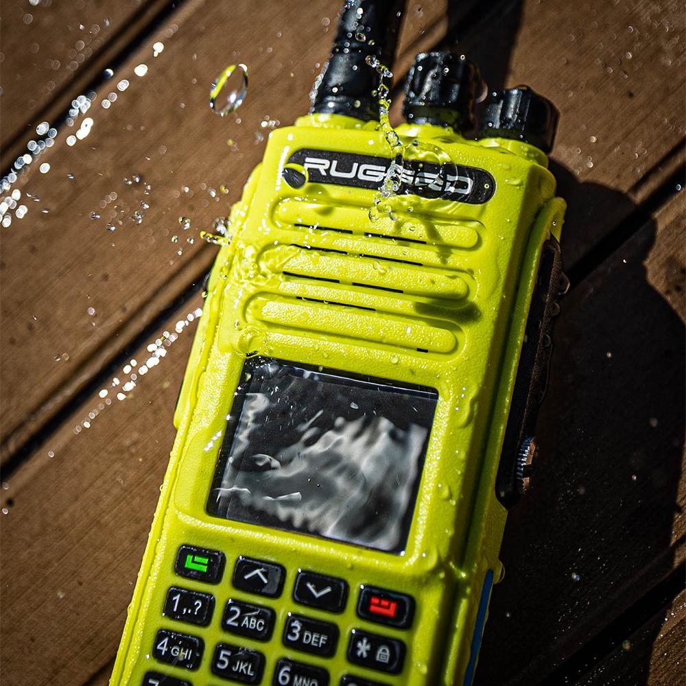 Rugged Radios RDH-X Waterproof Business Band Handheld - Digital and Analog RDH-X Black/Yellow Comm Gear Supply CGS